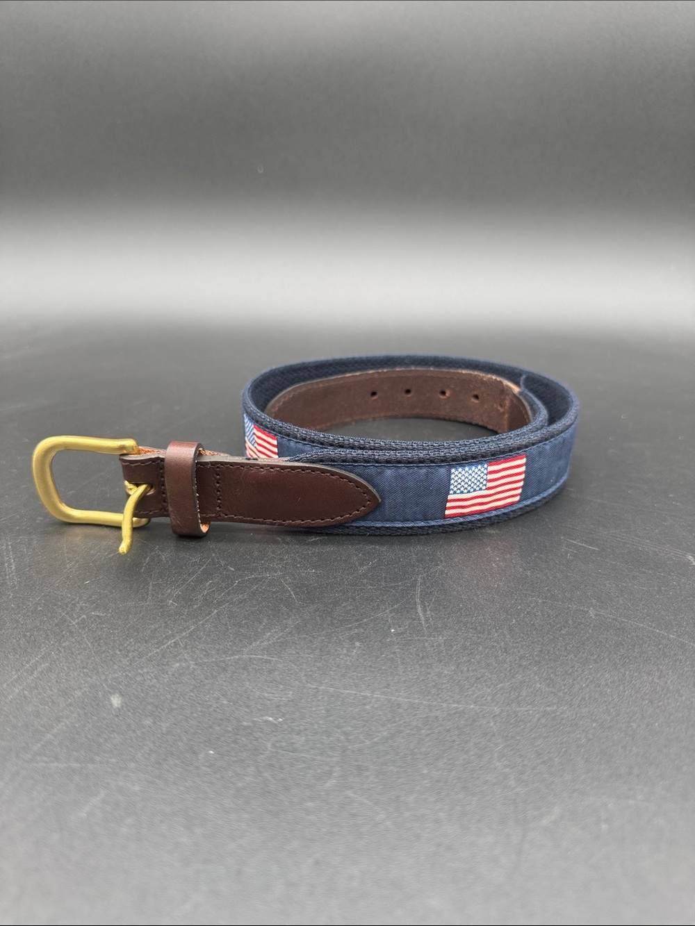Vineyard Vines By Shep & Ian Belt American Flags Canvas Club Patriotic Size 28